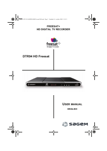 Bruksanvisning Sagem DTR94 HD (Freesat) Digitalmottagare
