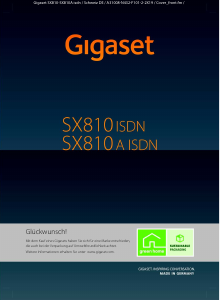 Bedienungsanleitung Gigaset SX810A ISDN Schnurlose telefon