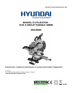 Mode d’emploi Hyundai HSO20305 Scie à onglet