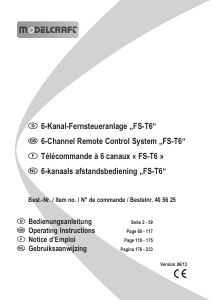 Mode d’emploi Modelcraft FS-T6 Contrôleur RC