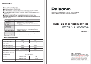 Handleiding Palsonic PAL650TT Wasmachine
