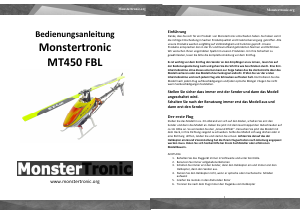 Bedienungsanleitung MonsterTronic MT450 FBL Funkferngesteuerten hubschrauber