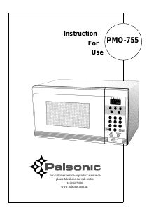 Bruksanvisning Palsonic PMO-755 Mikrovågsugn