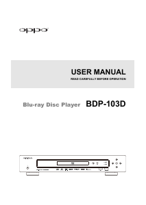 Handleiding Oppo BDP-103D Blu-ray speler
