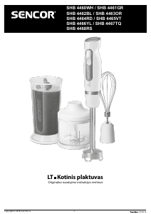 Vadovas Sencor SHB 4468RS Rankinis maišytuvas