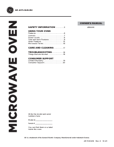 Mode d’emploi GE JEB1095STSS Micro-onde