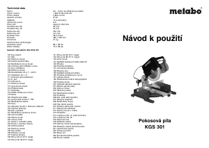 Manuál Metabo KGS 301 Pokosová pila