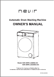 Manual de uso Nevir NVR-WMFL1260INA-BC Lavadora
