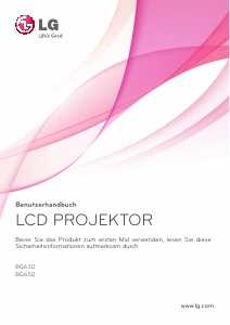 Bedienungsanleitung LG BG630 Projektor