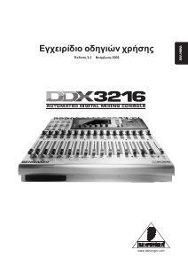 Hướng dẫn sử dụng Behringer DDX3216 Bàn điều khiển hòa âm