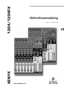 Handleiding Behringer Xenyx 1204FX Mengpaneel