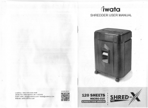 Handleiding Iwata SHRED-X MAX Papiervernietiger