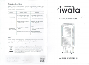 Handleiding Iwata AIRBLASTER-24 Ventilator