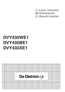 Handleiding De Dietrich DVY430XE1 Vaatwasser