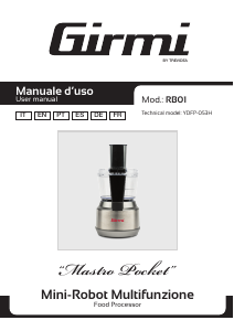Manual Girmi RB01 Mastro Pocket Food Processor
