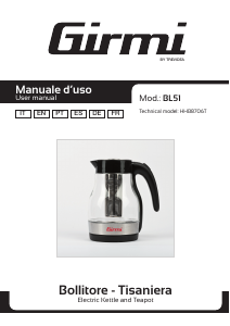 Manuale Girmi BL51 Bollitore