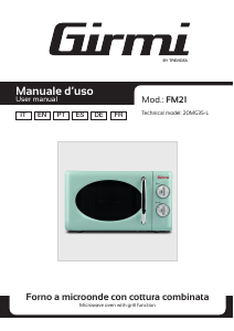 Manuale Girmi FM2100 Microonde