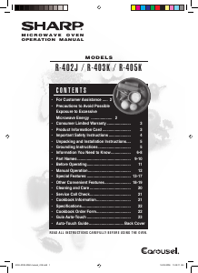 Manual Sharp R-402J Microwave