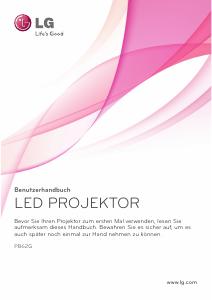 Bedienungsanleitung LG PB62G Projektor