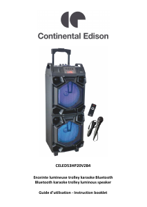 Handleiding Continental Edison CELED53HP20V2B4 Karaokeset