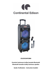 Handleiding Continental Edison CELED53HP20B4 Karaokeset