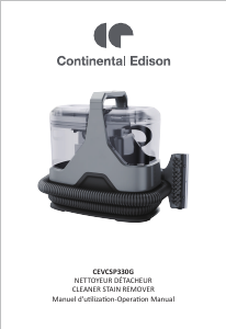 Mode d'emploi Continental Edison CEVCSP330G Nettoyeur vapeur