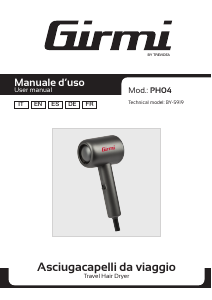 Manual Girmi PH04 Hair Dryer