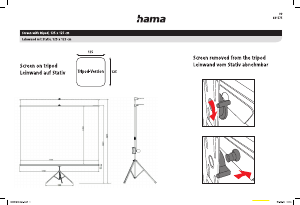 Hướng dẫn sử dụng Hama 00021575 Màn hình máy chiếu