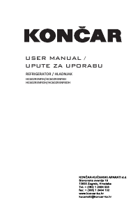 Priručnik Končar HC60293NFBDH Frižider – zamrzivač