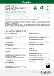 Bedienungsanleitung Cautiex Invisible 5Y Rauchmelder