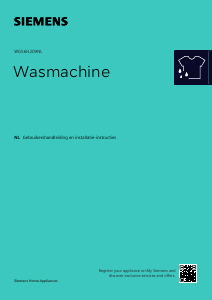 Handleiding Siemens WG56H209NL Wasmachine