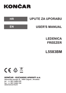 Manual Končar L5583BM Freezer