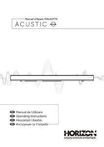 Manual Horizon HAV-S3770 Acustico Sistemul home cinema