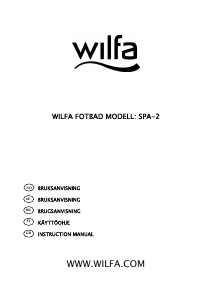Brugsanvisning Wilfa SPA-2 Fodbad