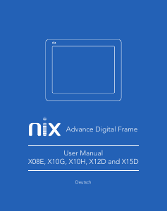Bedienungsanleitung Nix X10G Digitaler bilderrahmen