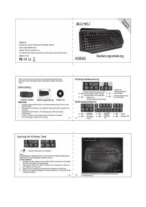Bedienungsanleitung Allreli K9500 Tastatur