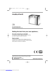 Manual Morphy Richards BM48271 Bread Maker