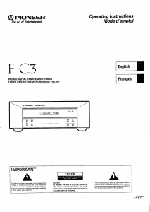 Mode d’emploi Pioneer F-C3 Tuner