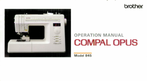 Manual Brother Compal Opus 845 Sewing Machine