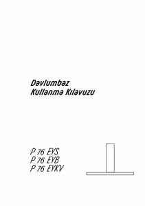 Kullanım kılavuzu Arçelik P 76 EYS Davlumbaz
