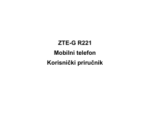 Priručnik ZTE R221 Mobilni telefon