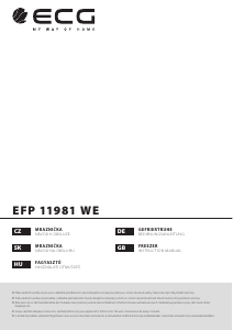 Bedienungsanleitung ECG EFP 11981 WE Gefrierschrank