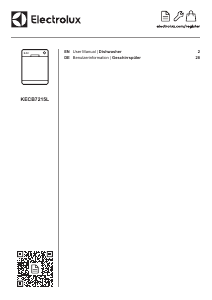 Bedienungsanleitung Electrolux KECB7215L Geschirrspüler