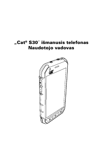 Vadovas CAT S30 Mobilusis telefonas