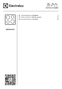 Mode d’emploi Electrolux SIB60424CK Table de cuisson