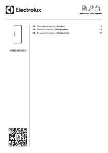 Mode d’emploi Electrolux KRB3AE10S1 Réfrigérateur