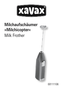 Manual Xavax Milchicopter Milk Frother