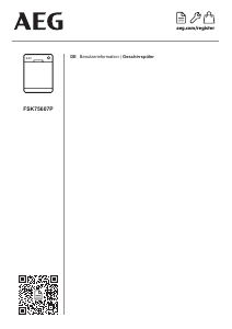 Bedienungsanleitung AEG FSK75607P Geschirrspüler