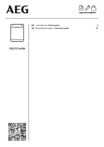 Handleiding AEG FEE7571APM Vaatwasser