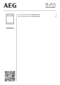 Bedienungsanleitung AEG FSE54600Z Geschirrspüler